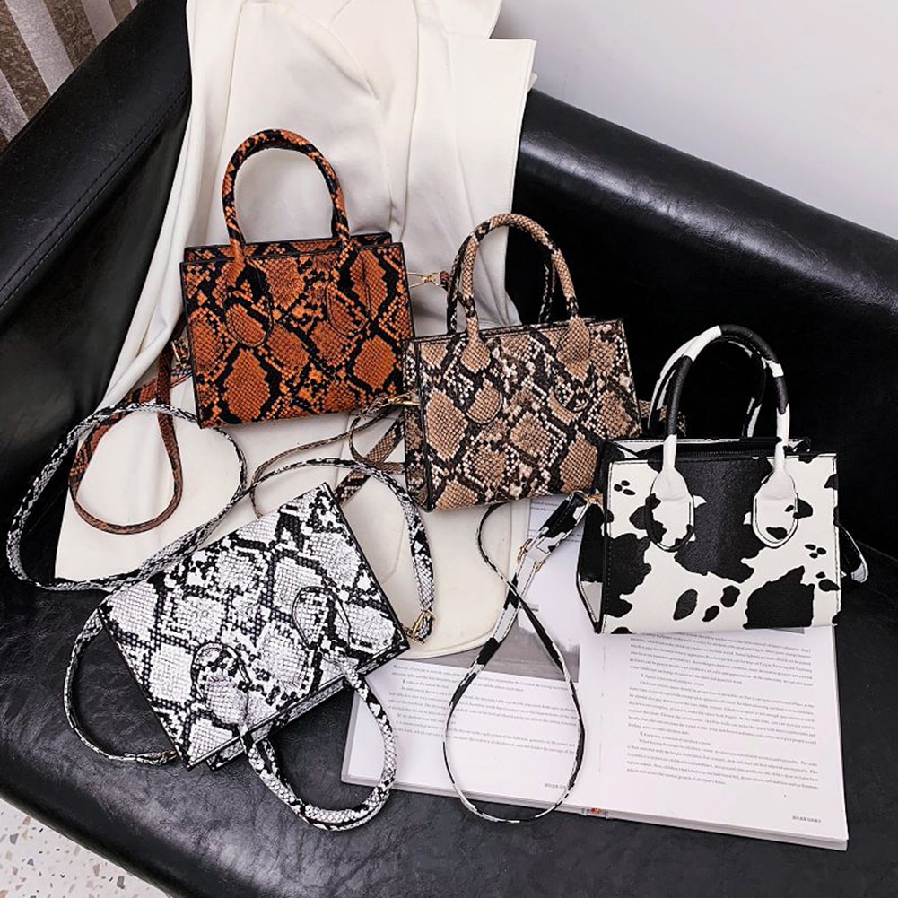 Hot Sale Snake Pattern Underarm Bags Cow Print rossbody Bag For Women 2021 Female Casual PU 1 - The Cow Print