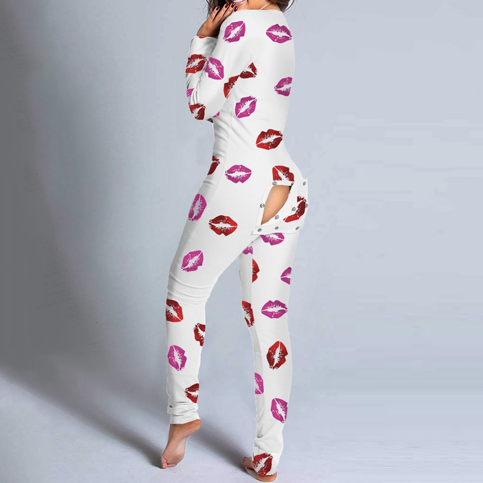 New Women Fashion Elegant Casual Animals Cow Print Functional Buttoned Flap Adults Pajamas Jumpsuit Sexy Ladies 3 - The Cow Print