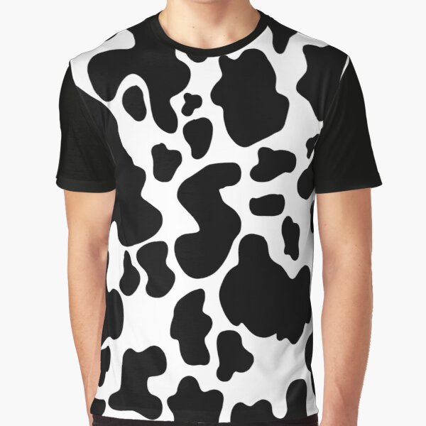 Classic Black and White Cow Print Graphic T-Shirt RB1809 product Offical Cow Print Merch