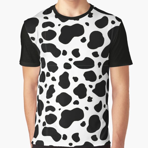 Black and White Cow Print Graphic T-Shirt RB1809 product Offical Cow Print Merch