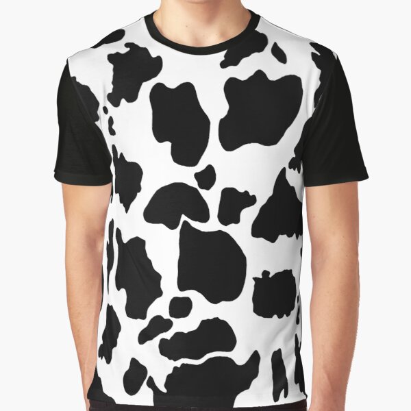 Black cow skin pattern Graphic T-Shirt RB1809 product Offical Cow Print Merch