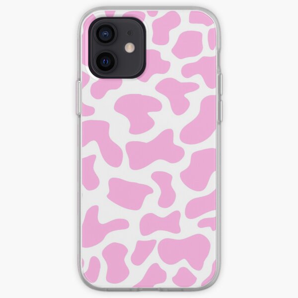 Pink On White Cow Print iPhone Soft Case RB1809 product Offical Cow Print Merch