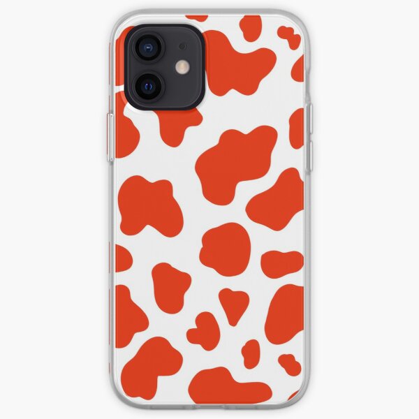 Red, cow print iPhone Soft Case RB1809 product Offical Cow Print Merch