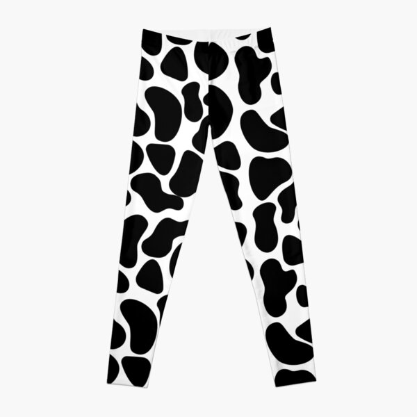 Black and White Animal Print Leggings RB1809 product Offical Cow Print Merch