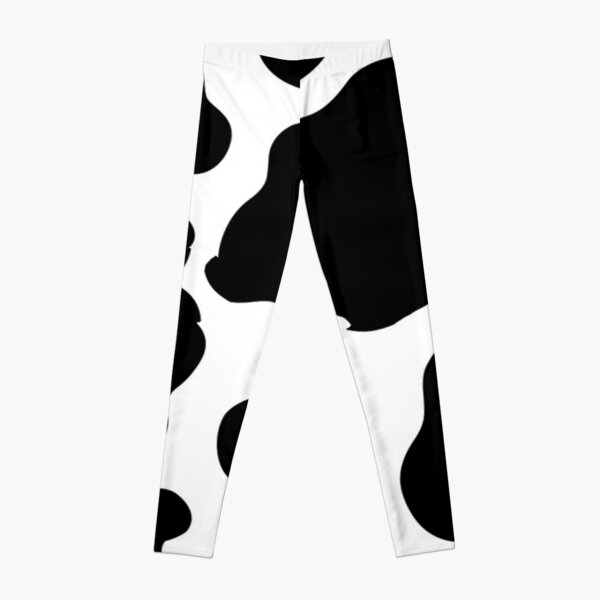 Black and White Cow Pattern Print Leggings RB1809 product Offical Cow Print Merch