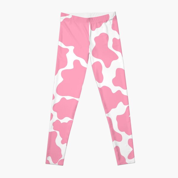 Pink and White Cow Print Leggings RB1809 product Offical Cow Print Merch