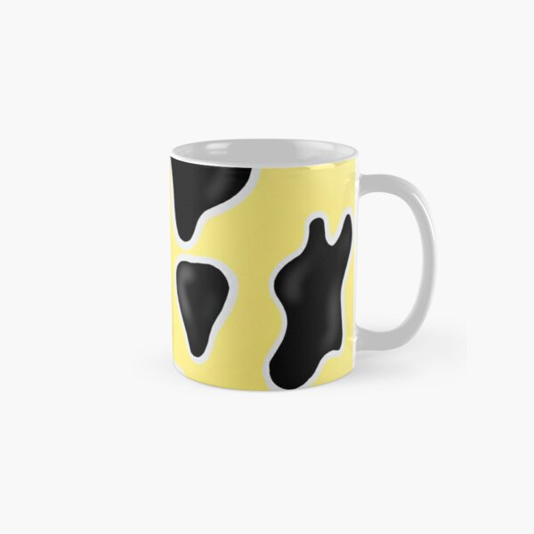 Pastel Yellow Cow Print  Classic Mug RB1809 product Offical Cow Print Merch