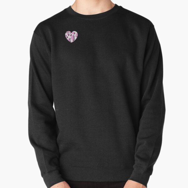 Black and Pink Cow Print Heart Pullover Sweatshirt RB1809 product Offical Cow Print Merch
