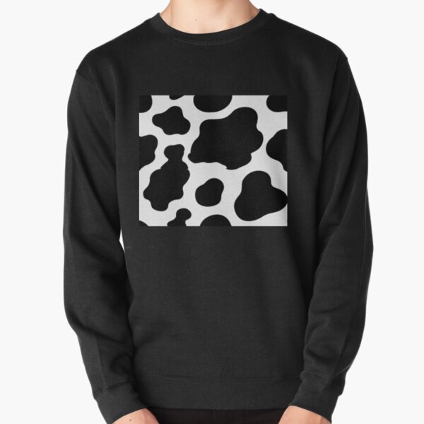 Black and White Cow Pattern Print Pullover Sweatshirt RB1809 product Offical Cow Print Merch