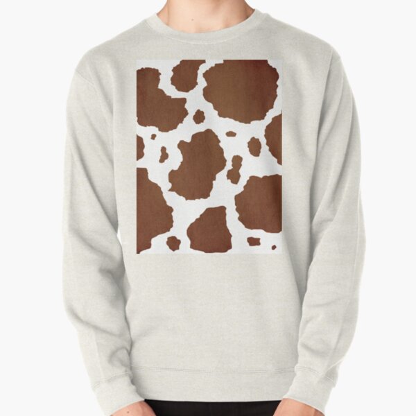 White and brown cow print Pullover Sweatshirt RB1809 product Offical Cow Print Merch
