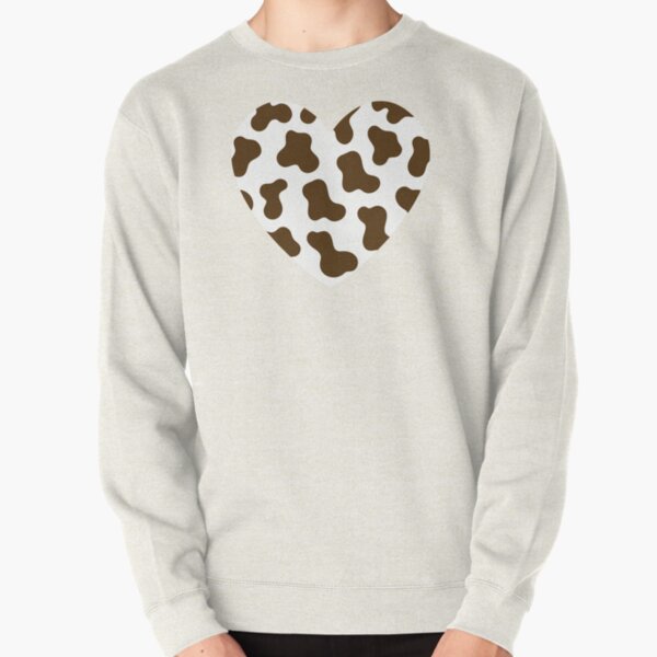Brown And White Cow Print Pullover Sweatshirt RB1809 product Offical Cow Print Merch