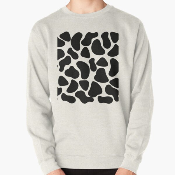 Black and White Animal Print Pullover Sweatshirt RB1809 product Offical Cow Print Merch