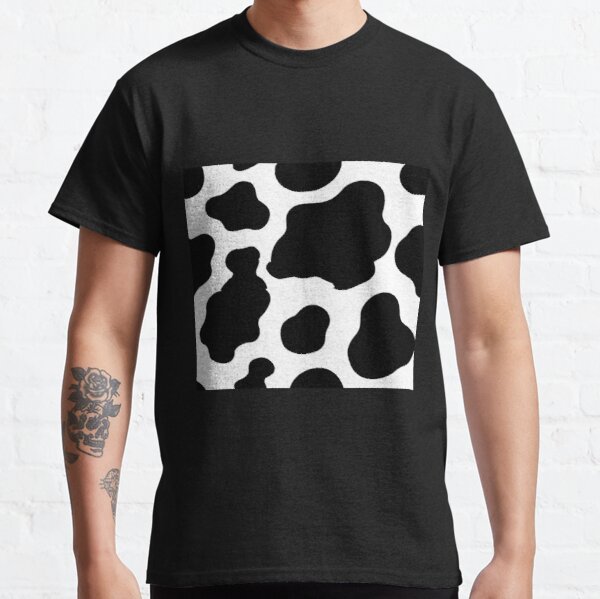 Black and White Cow Pattern Print Classic T-Shirt RB1809 product Offical Cow Print Merch