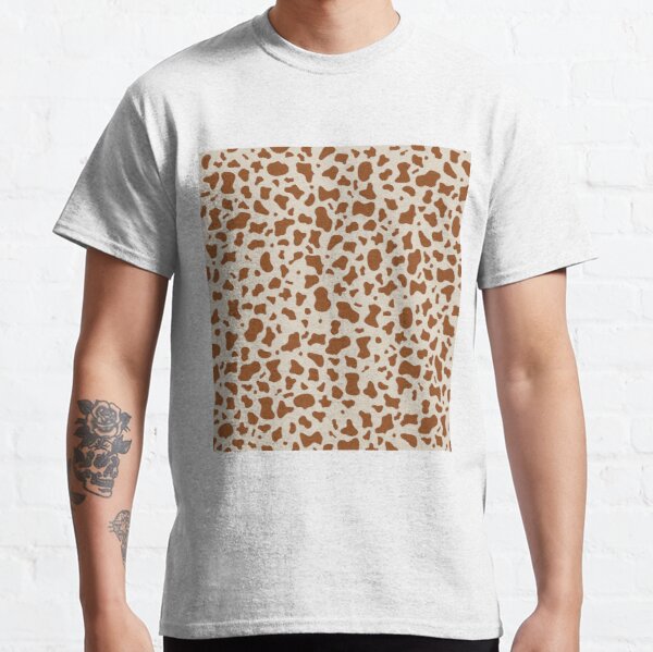 Brown & off White cow print pattern, mooo Classic T-Shirt RB1809 product Offical Cow Print Merch