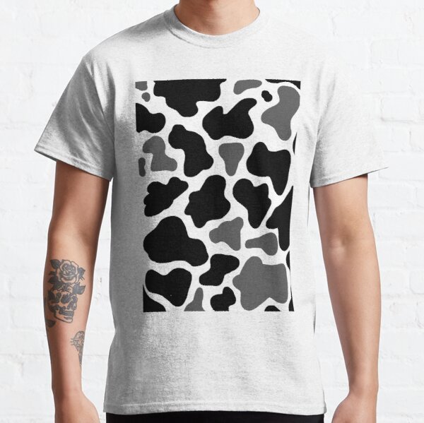 Black White Grey Cow Print Classic T-Shirt RB1809 product Offical Cow Print Merch