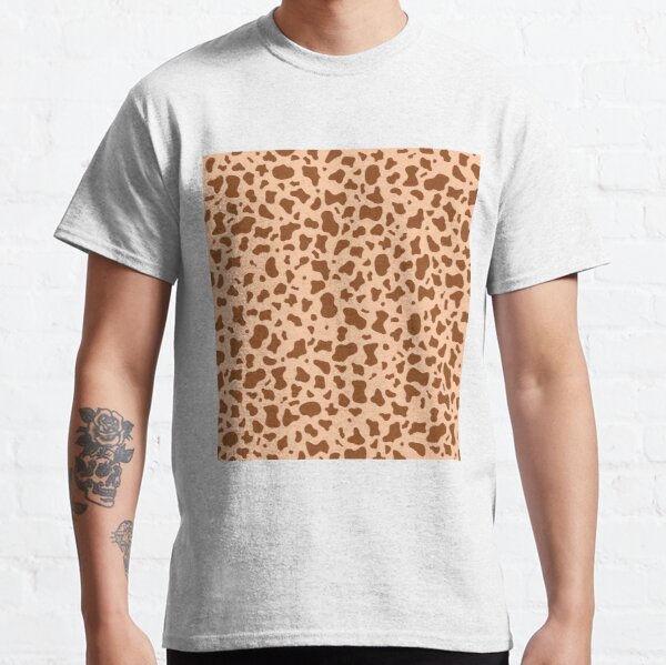 Brown & peach cow print pattern, mooo Classic T-Shirt RB1809 product Offical Cow Print Merch