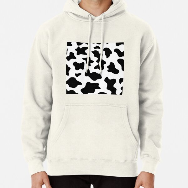 Cow Print Spots Black and White Pullover Hoodie RB1809 product Offical Cow Print Merch