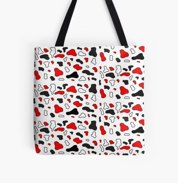 red, black and white cow print All Over Print Tote Bag RB1809 product Offical Cow Print Merch