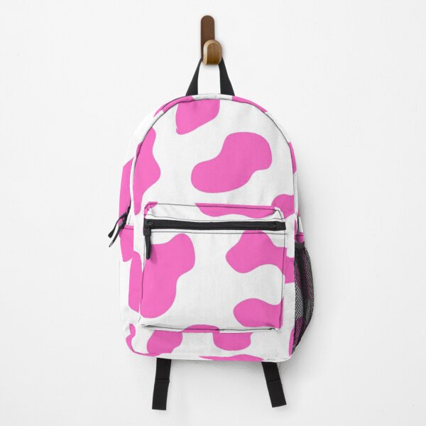 Pink Strawberry Cow Print Pattern Backpack RB1809 product Offical Cow Print Merch