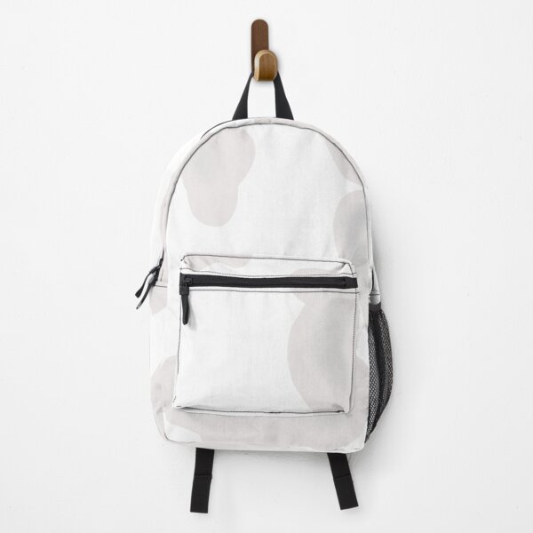 White on White Cow Print  Backpack RB1809 product Offical Cow Print Merch