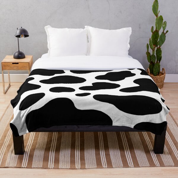 Cow Print Black and White Throw Blanket RB1809 product Offical Cow Print Merch