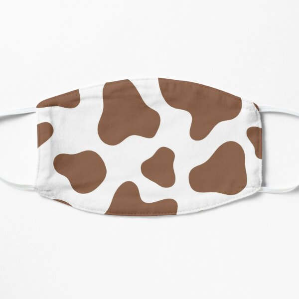 Cow Print Brown and White Flat Mask RB1809 product Offical Cow Print Merch