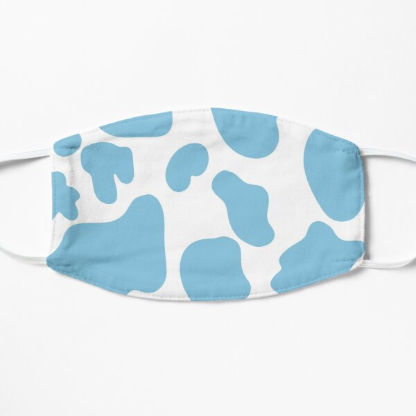Blue Cow Print Flat Mask RB1809 product Offical Cow Print Merch
