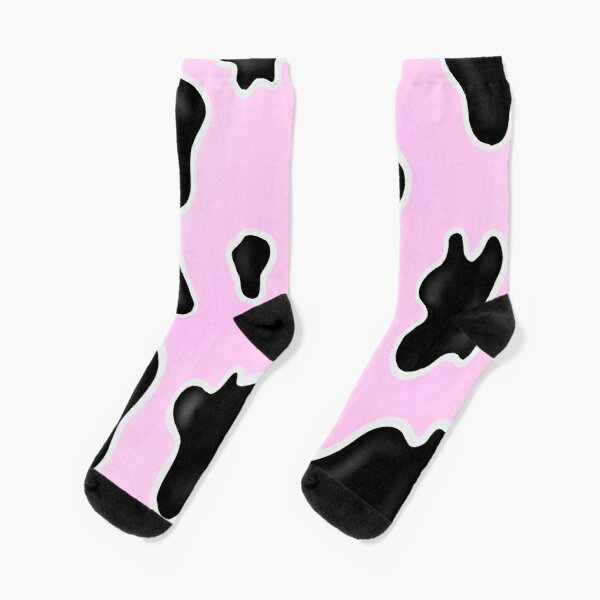 Pastel Pink Cow Print  Socks RB1809 product Offical Cow Print Merch