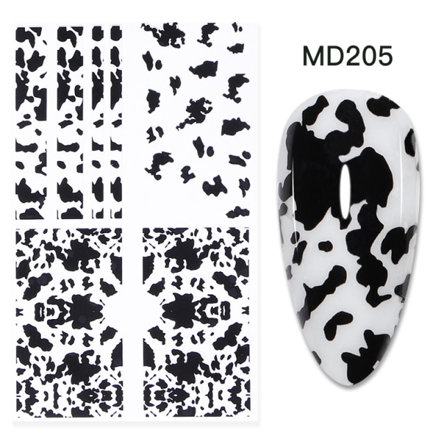 1pc Leopard Wild Animal Skin Nail Foil Sticker Snake Print Nail Art Transfer Slider Starry Sky 11.jpg 640x640 11 - The Cow Print
