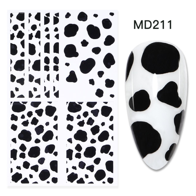 1pc Leopard Wild Animal Skin Nail Foil Sticker Snake Print Nail Art Transfer Slider Starry Sky 16.jpg 640x640 16 - The Cow Print
