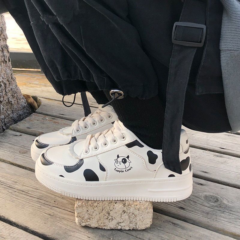 Patchwork Zapatillas Mujer Fashion Cow Print Woman Vulcanize Shoes 2021 Autumn Ladies Footwear Casual Daily Female 1 - The Cow Print