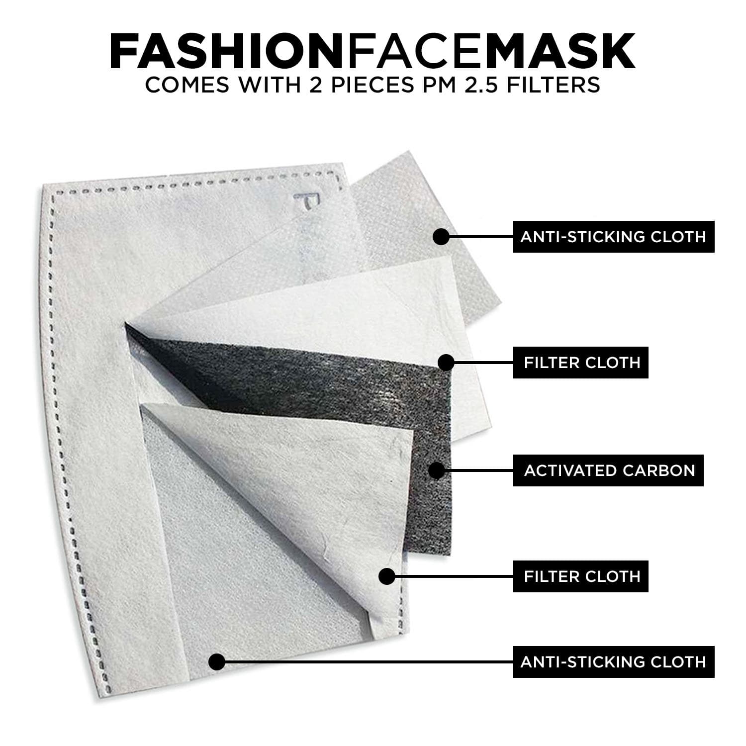 6pcs - Adult Fashion Face Mask / +$6 - 15pcs - PM 2.5 Carbon Filters Official COW PRINT Merch