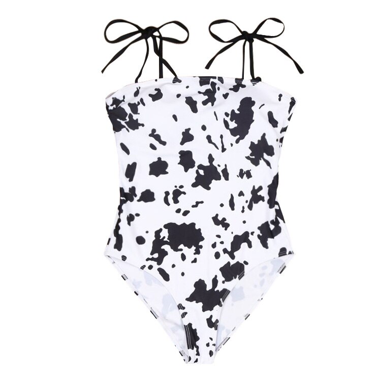 2021 Swimsuit NEW Cow Pattern Sexy One Piece Bathing Suit YS014 4 - The Cow Print