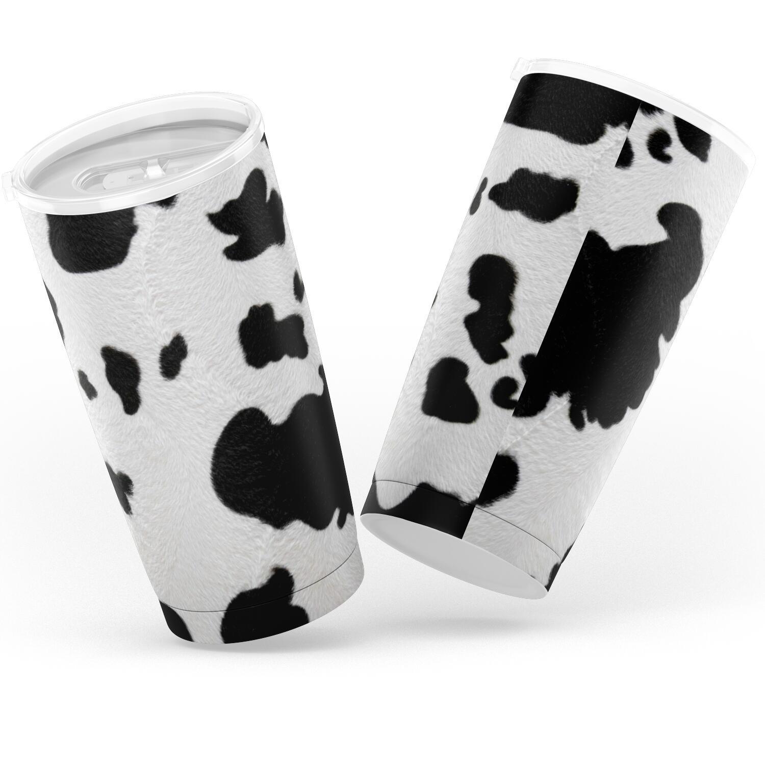 20oz tumbler aop realistic cow hide tumbler 3 - The Cow Print