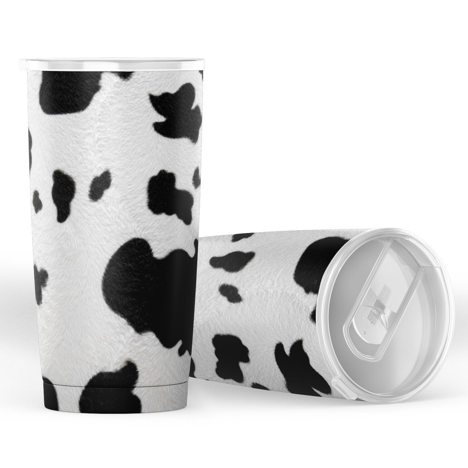 20oz tumbler aop realistic cow hide tumbler 4 - The Cow Print
