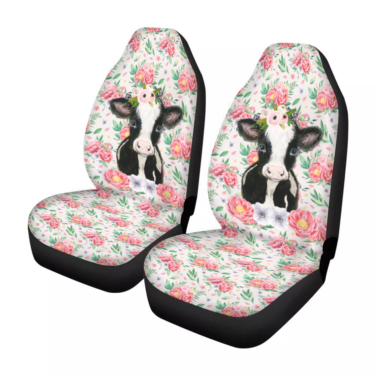 Peony Calf Seat Cover CL1211 U / White Official COW PRINT Merch