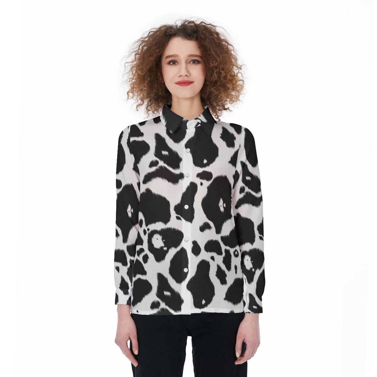 Cow Print Women's Shirt CL1211 S / White Official COW PRINT Merch