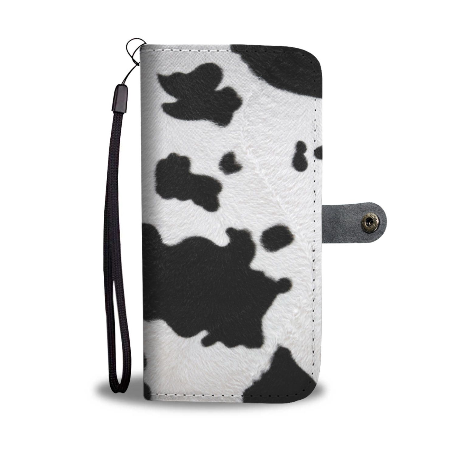 Realistic Cow print phone wallet case CL1211 iPhone 12 Official COW PRINT Merch