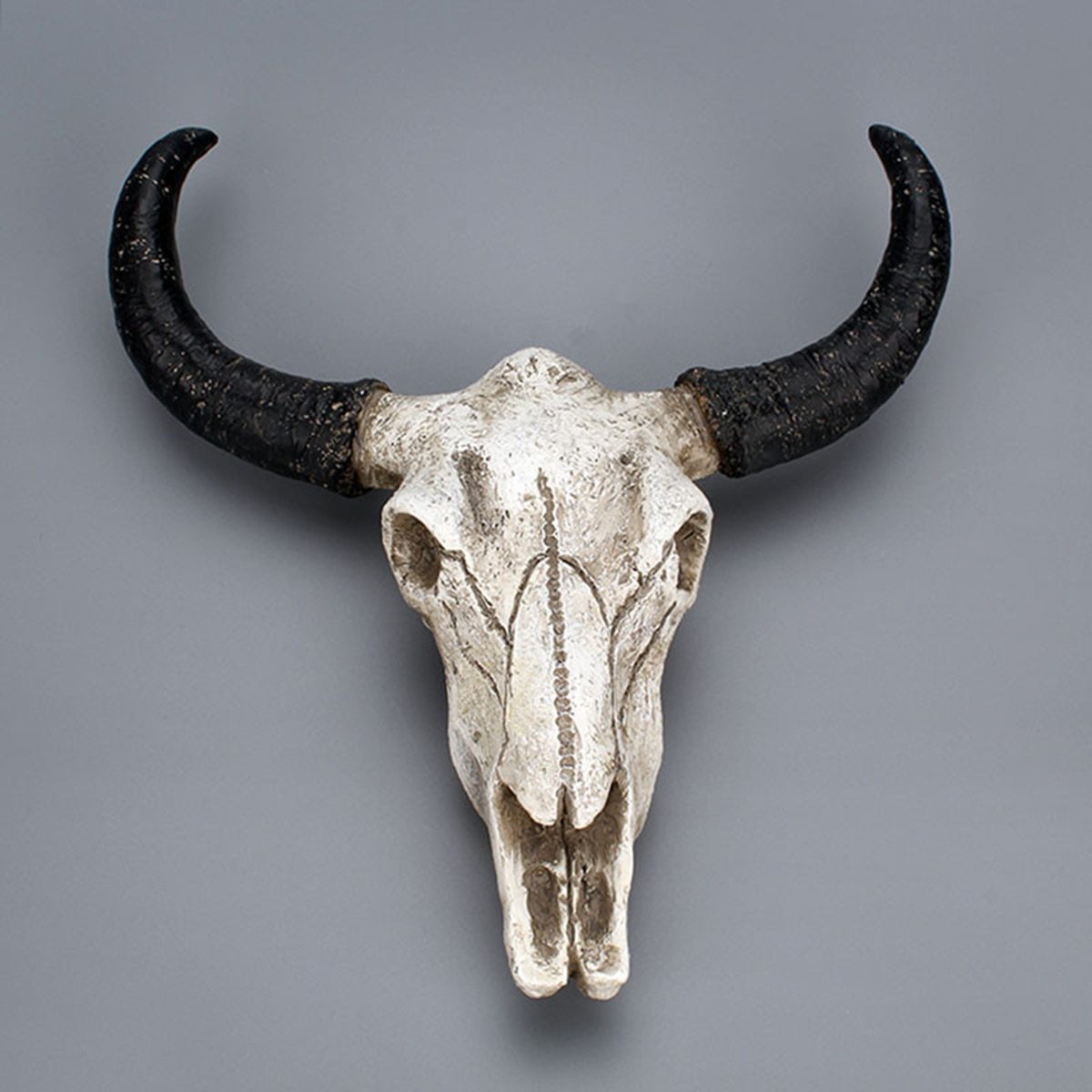 Resin Cow Skull Wall Decoration CL1211 Light Grey / Australia Official COW PRINT Merch
