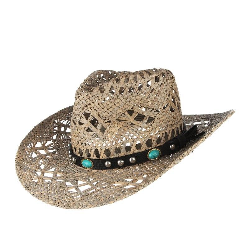 Straw Western Cowboy Hat For Women CL1211 Rhinestone / 56-57cm Official COW PRINT Merch