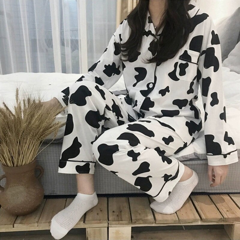 Cow Print Women's Pajamas Set Official Merch CL1211
