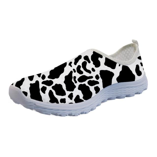 INSTANTARTS Cartoon Cow Skin Print Slip On Flats Shoes for Kids Casual Mesh Women Comfort Sneakers 2.jpg 640x640 2 - The Cow Print