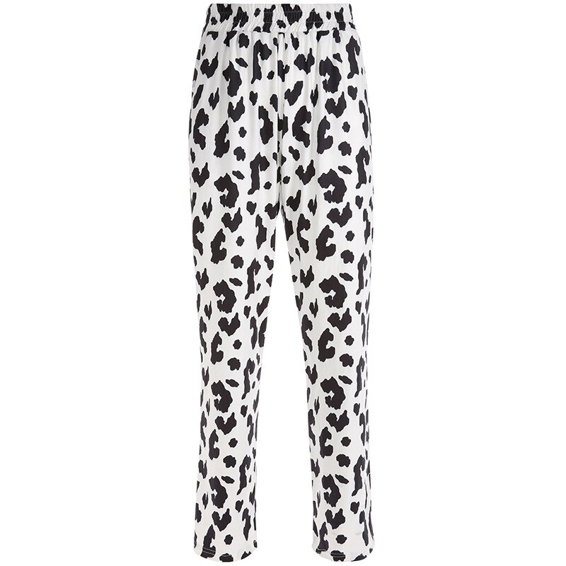 Women s Milk Cow Print Pant Fashion Casual Trousers Jogger Streetwear Female Clothes Elastic Waist DG047 3 - The Cow Print