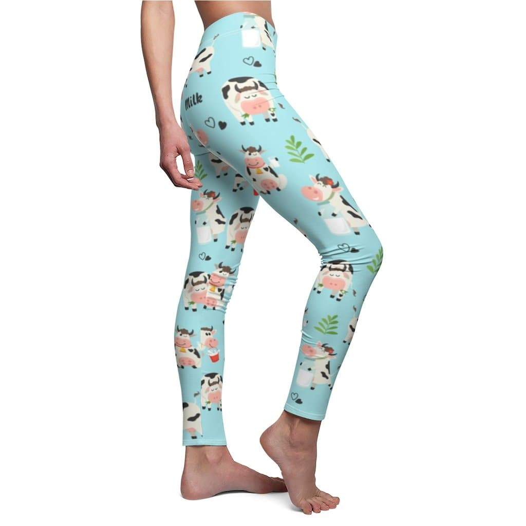 Ultimate Comfort Dairy Lover Leggings CL1211 White Seams / M Official COW PRINT Merch