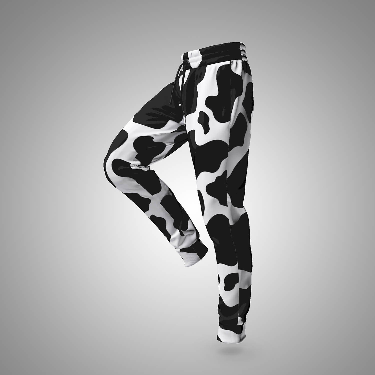 Holstein Cow Print Jogger Sweatpants CL1211 XS Official COW PRINT Merch