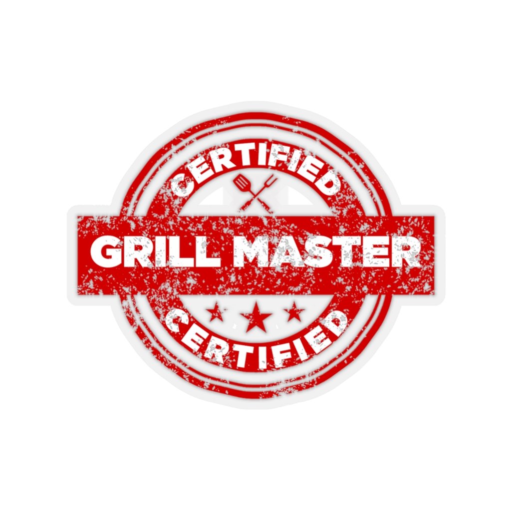 Grillmaster Stickers CL1211 4" × 4" / Transparent Official COW PRINT Merch