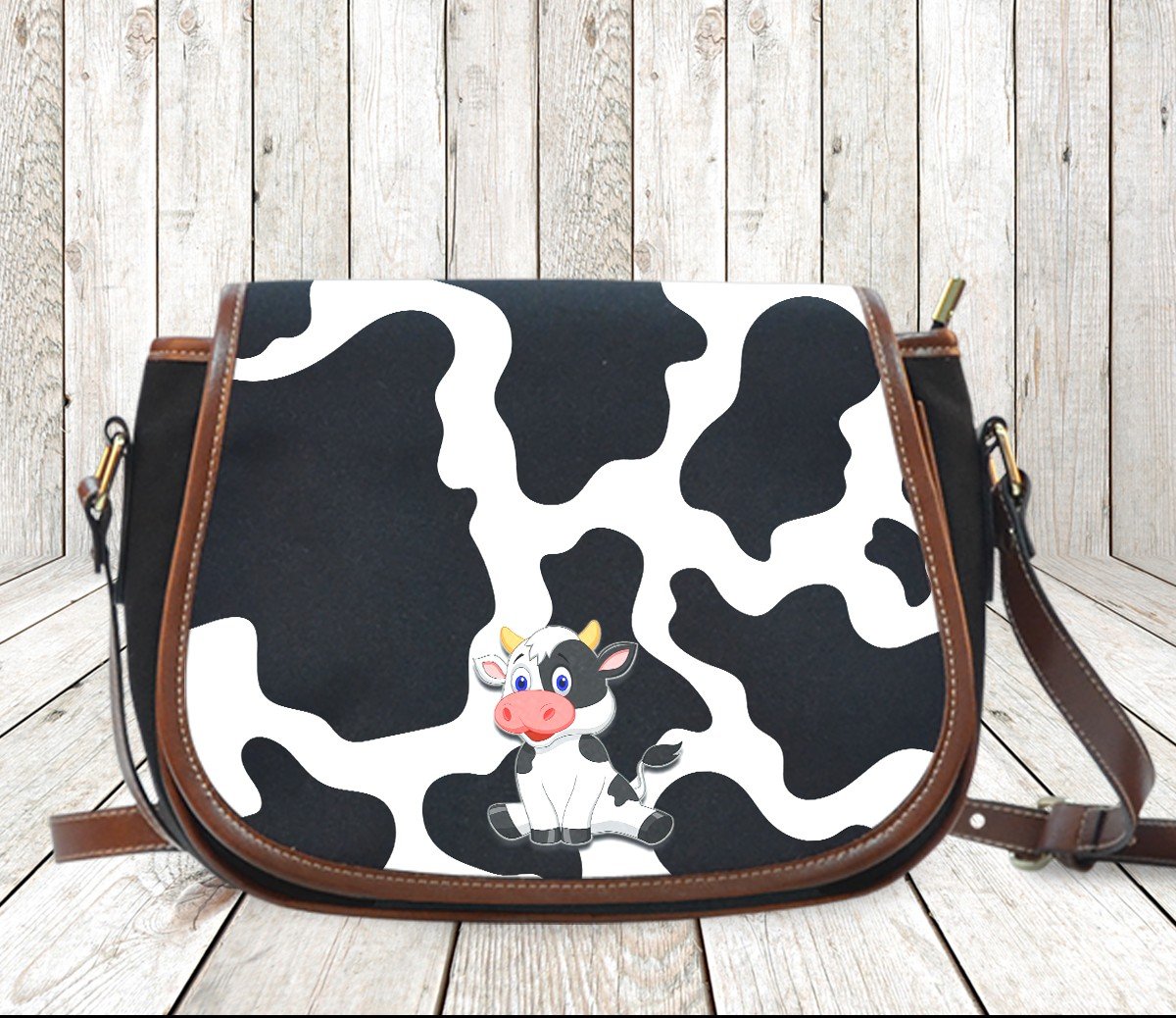 Exclusive Cow Saddle Bag CL1211 Cow Saddle Bag - Blank Official COW PRINT Merch