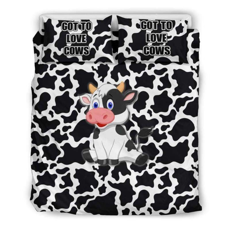 Cow Print Bedding Set Duvet Cover CL1211 Bedding Set - Black - COW Bedset / US Queen/Full Official COW PRINT Merch