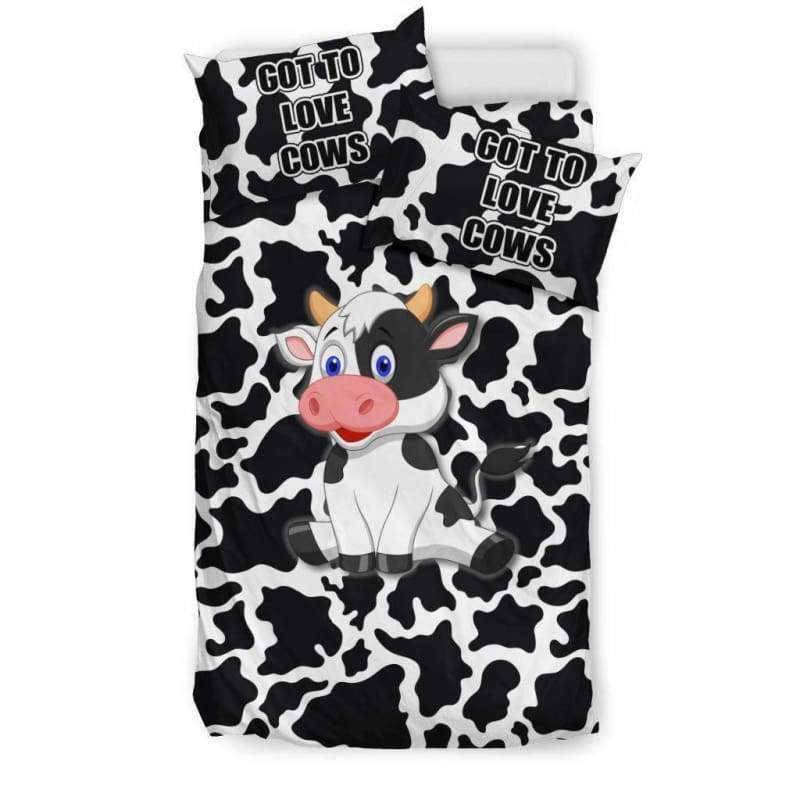 Bedding Set - Black - COW Bedset / US King Official COW PRINT Merch