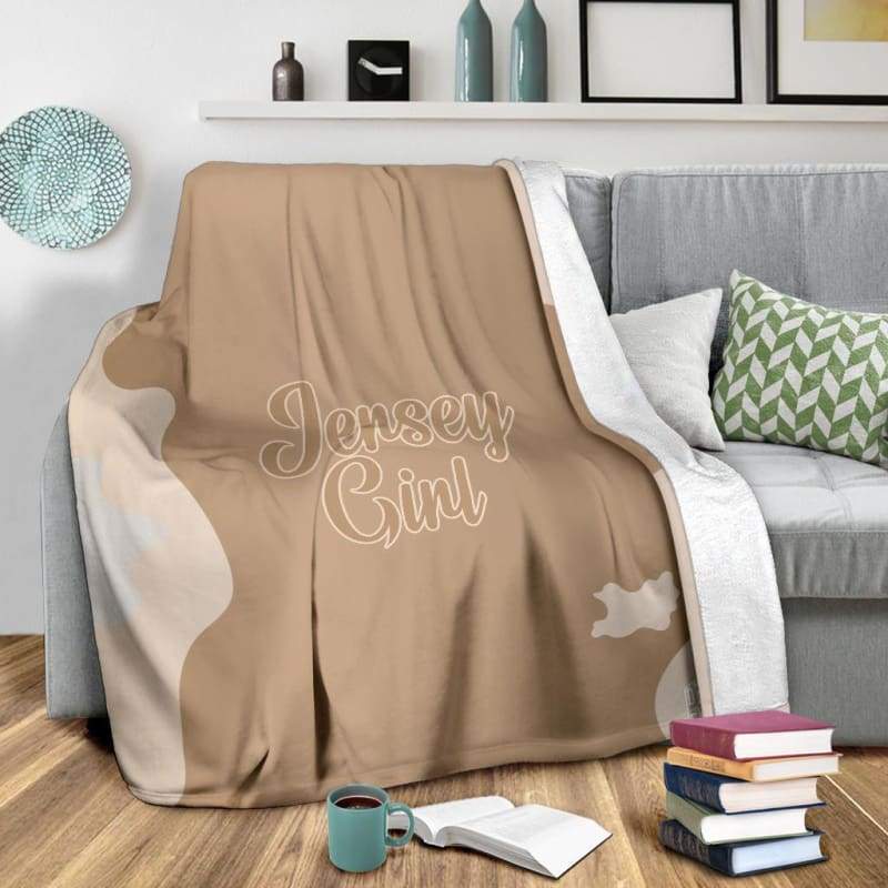Premium Blanket - Jersey Premium Blanket / Large (70 x 54 inches / 180 x 140 cm) Official COW PRINT Merch
